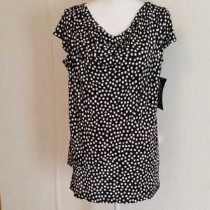 C2 - Black  polka fot top